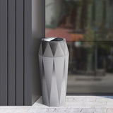 Load image into Gallery viewer, BEAMNOVA 13 Gallon Stainless Steel Outdoor Trash Can, Garbage Can with Ashtray