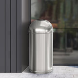 Load image into Gallery viewer, 30 Gallon Stainless Steel Outdoor Trash Can, Open Top Garbage Can