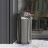 Load image into Gallery viewer, 30 Gallon Stainless Steel Outdoor Trash Can, Open Top Garbage Can