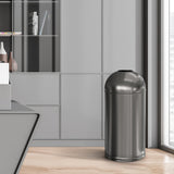 Load image into Gallery viewer, 30 Gallon Stainless Steel Office Black Trash Can, Open Top Garbage Can for School, Hotel ,Hospital, Elevator Entrance, Supermarket