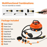 Load image into Gallery viewer, 2500W Handheld Steamer for Cleaning Portable Steam Cleaner for Tile Grout Windows Bathroom,Kitchen,Car Detailing
