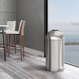 Load image into Gallery viewer, 30 Gallon Stainless Steel Office Trash Can, Open Top Garbage Can for School, Hotel ,Hospital, Elevator Entrance, Supermarket