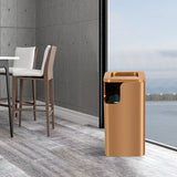 Load image into Gallery viewer, Gold Stainless Steel Office Trash Can, Garbage Can for School, Hotel ,Hospital, Elevator Entrance, Supermarket