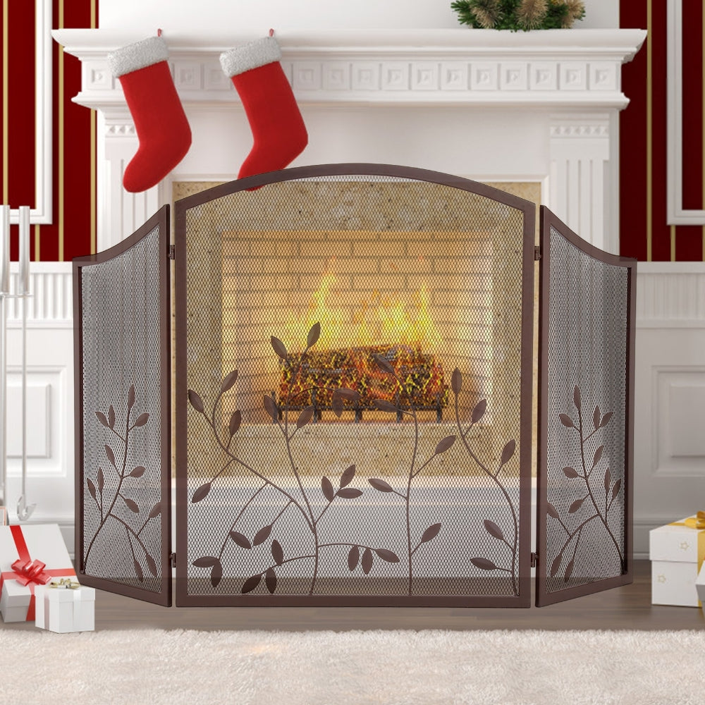 Christmas fireplace screen  Decorative fireplace cover screen