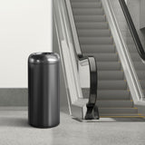 Load image into Gallery viewer, 20 Gallon Black Stainless Steel Commercial Office Trash Can, Open Top Garbage Can for School, Hotel ,Hospital, Elevator Entrance, Supermarket