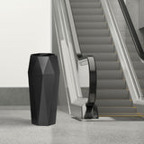 Load image into Gallery viewer, 13 Gallon Black Stainless Steel Commercial Office Trash Can, Garbage Can for School, Hotel ,Hospital, Elevator Entrance, Supermarket