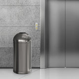 Load image into Gallery viewer, 30 Gallon Stainless Steel Office Black Trash Can, Open Top Garbage Can for School, Hotel ,Hospital, Elevator Entrance, Supermarket