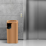 Load image into Gallery viewer, Gold Stainless Steel Office Trash Can, Garbage Can for School, Hotel ,Hospital, Elevator Entrance, Supermarket