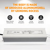 Load image into Gallery viewer, 12V LED Driver 200 Watt DC Power Supply Low Voltage Transformer Waterproof for Outdoor Under Cabinet Lighting Landscape Lighting Pool Light