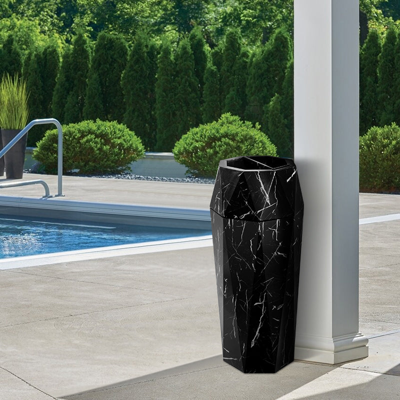 commercial outdoor stainless steel trash can, garbage can