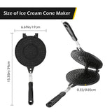 Load image into Gallery viewer, Waffle Cone Maker Ice Cream Cone Iron Machine 6.7 inch Egg Roll Mold for House Commercial Homemade DIY Ice Cream Desserts Cone Baking Pan