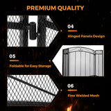 Load image into Gallery viewer, 43X29 inch Decorative Fireplace Screen Outdoor Fireplace Cover Screen 3 Panel Iron Mesh Modern Vintage Art Decor