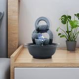 Load image into Gallery viewer, Tabletop Water Fountain Indoor Waterfall Fountain with LED Light, Feng Shui Zen Desktop Meditation Calming Water Sound Relaxation Fountain for Home Bedroom Office Decoration