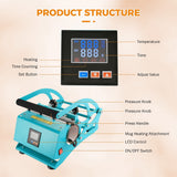 Load image into Gallery viewer, 500W Tumbler Heat Press Machine, DIY Mug Cup Heat Sublimation Transfer 110V for 11OZ 15OZ 16OZ 20OZ 30OZ Straight Cup