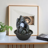 Load image into Gallery viewer, Tabletop Water Fountain with Rolling Ball, Stacked Rocks Waterfall Fountain Zen Calming Water Sound Relaxation Fountain for Home Office Decor