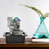 Load image into Gallery viewer, Tabletop Water Fountain Indoor Waterfalls Fountains with Colored LED Light Decorative Feng Shui Tabletop Fountain with Automatic Pump Best Home Gifts