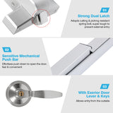 Load image into Gallery viewer, 41” Panic Bars for Exit Doors, Stainless Steel Push bar Panic Exit Device with Exterior Door Lever, Commercial Emergency Exit Door Push Bar Door Locks for 41”-53” Wood, Metal Doors