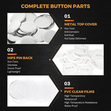 Load image into Gallery viewer, Button Maker Machine Interchangeable Die Mold with 100 Sets of Button Part Supplies Accessories for Slide Rail DIY Round Pin Maker Kit (58 mm / 2.28 in (About 2-1/4 Inch))