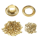 Load image into Gallery viewer, Grommet Kit Metal Eyelets 1/4 Inch 1000 Sets 6mm (Inner Diameter) for Curtains Leather Canvas, Gold