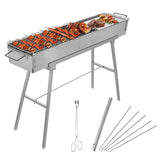 Load image into Gallery viewer, Portable Charcoal BBQ Grills Outdoor Stainless Steel Folded Camping Grill Kebab Skewer Grill Kit for Home Garden Backyard Party Picnic Travel