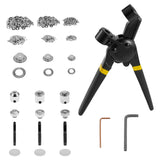 Load image into Gallery viewer, Grommet Tool Kit 5.5/8/10mm Multi-Size Hand Press Eyelet Pliers Kit with 900 Grommet Supplies &amp; Hollow Hole Punch Tool Black Handheld Eyelet Setter for Tarp Leather Canvas