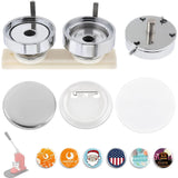 Load image into Gallery viewer, Button Maker Machine Interchangeable Die Mold with 100 Sets of Button Part Supplies Accessories for Slide Rail DIY Round Pin Maker Kit (58 mm / 2.28 in (About 2-1/4 Inch))