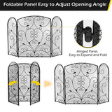 Load image into Gallery viewer, 47X30 inch Decorative Fireplace Screen Outdoor Fireplace Cover Screen 3 Panel Iron Mesh Modern Vintage Art Decor