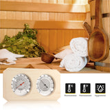 Load image into Gallery viewer, BEAMNOVA Sauna Thermometer 2 in 1 Wooden Sauna Hygrothermograph Indoor Fahrenheit Thermometer and Hygrometer for Hotel Sauna Room Accessories