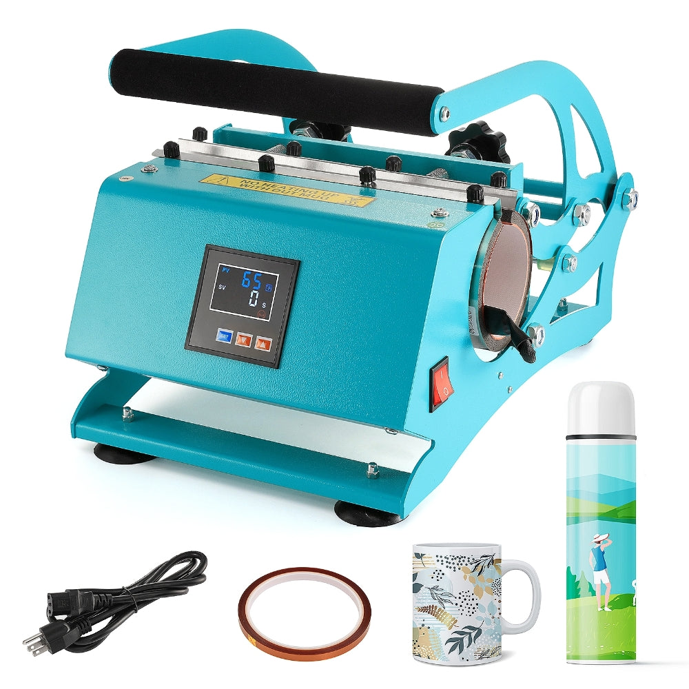 500W Tumbler Heat Press Machine, DIY Mug Cup Heat Sublimation Transfer