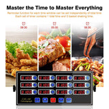 Load image into Gallery viewer, CAL-12C Portable Calculagraph 12-Channel Digital Kitchen Timer Commercial Cooking Timing LCD Display Clock Shaking Reminder