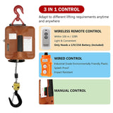 Load image into Gallery viewer, 3 in 1 Electric hoist with wireless remote control ,110V Winch 1100lb