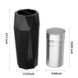 Load image into Gallery viewer, 13 Gallon Black Stainless Steel Commercial Office Trash Can, Garbage Can for School, Hotel ,Hospital, Elevator Entrance, Supermarket