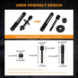 Load image into Gallery viewer, BEAMNOVA Hydraulic Knockout Punch Kit, 15 Ton 7/8 to 4-1/2 Inch Conduit Hole Cutter Set, KO Tool Kits with Puncher 10 Piece, Metal Sheet Driver Tools, For Aluminum, Brass, Stainless Steel, Fiberglass and Plastic