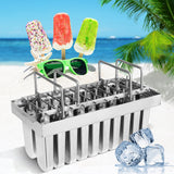 Load image into Gallery viewer, 20Pcs Stainless Steel Popsicle Molds Commercial Ice Pop Molds Ice Cream Maker Mold Stick Holder with Lid Single Cup Capacity 108g