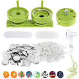 Load image into Gallery viewer, Button Maker Machine Interchangeable Die Mold with 100 Sets of Button Part Supplies, Circle Cutter Accessories for Lightweight Round Pin Maker Kit