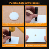 Load image into Gallery viewer, 3/8Inch (10mm) Grommet Tool Kit with 500 Grommet Supplies Handheld Hole Punch Pliers Eyelet Tool Grommets Press for Leather Fabric Paper Tarp Canvas