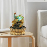 Load image into Gallery viewer, BEAMNOVA Tabletop Fountain,Peacock Water Fountains Indoor with Led Light Rolling Ball,Relaxing Water Sounds for Stress Relief ,with Lotus Flower Fountain for Office Home Decor