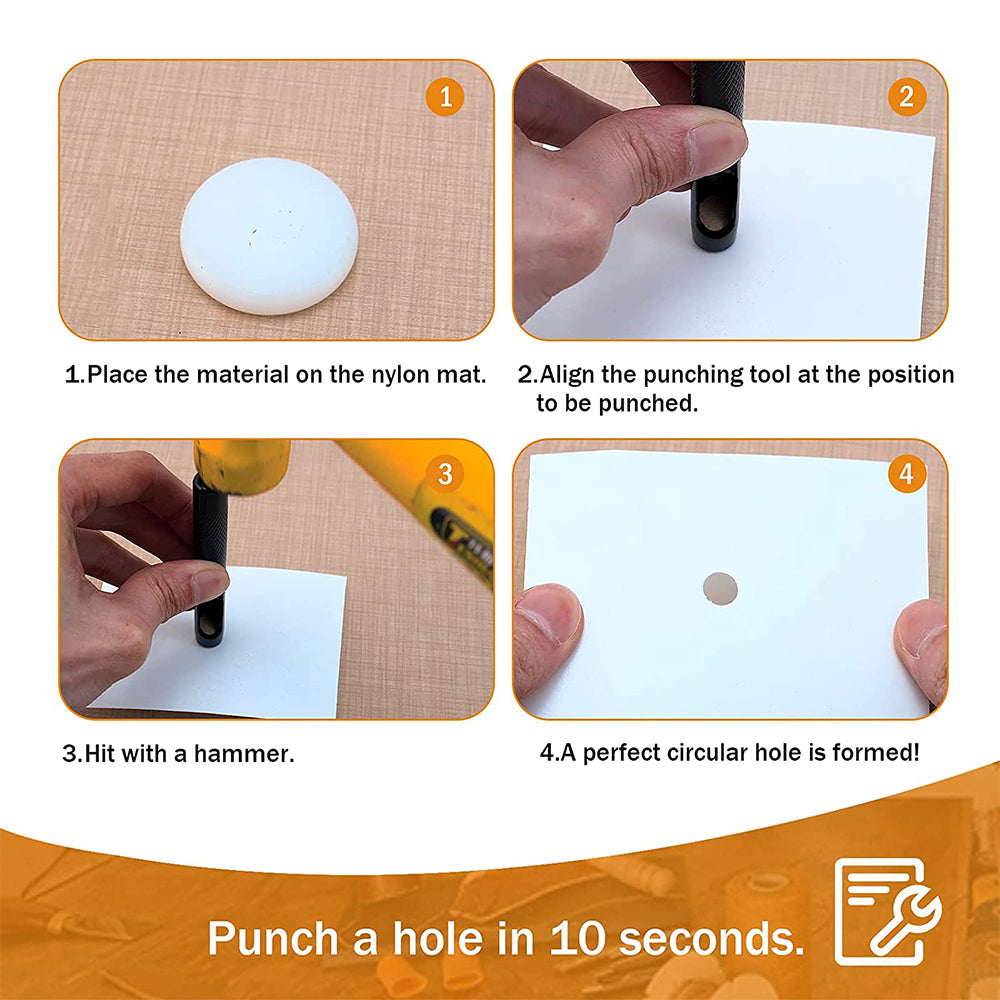 Grommet Tool Kit, 3/8 Inch Eyelet Kit Press Pliers (10Mm) Punch Hole Maker  Manua