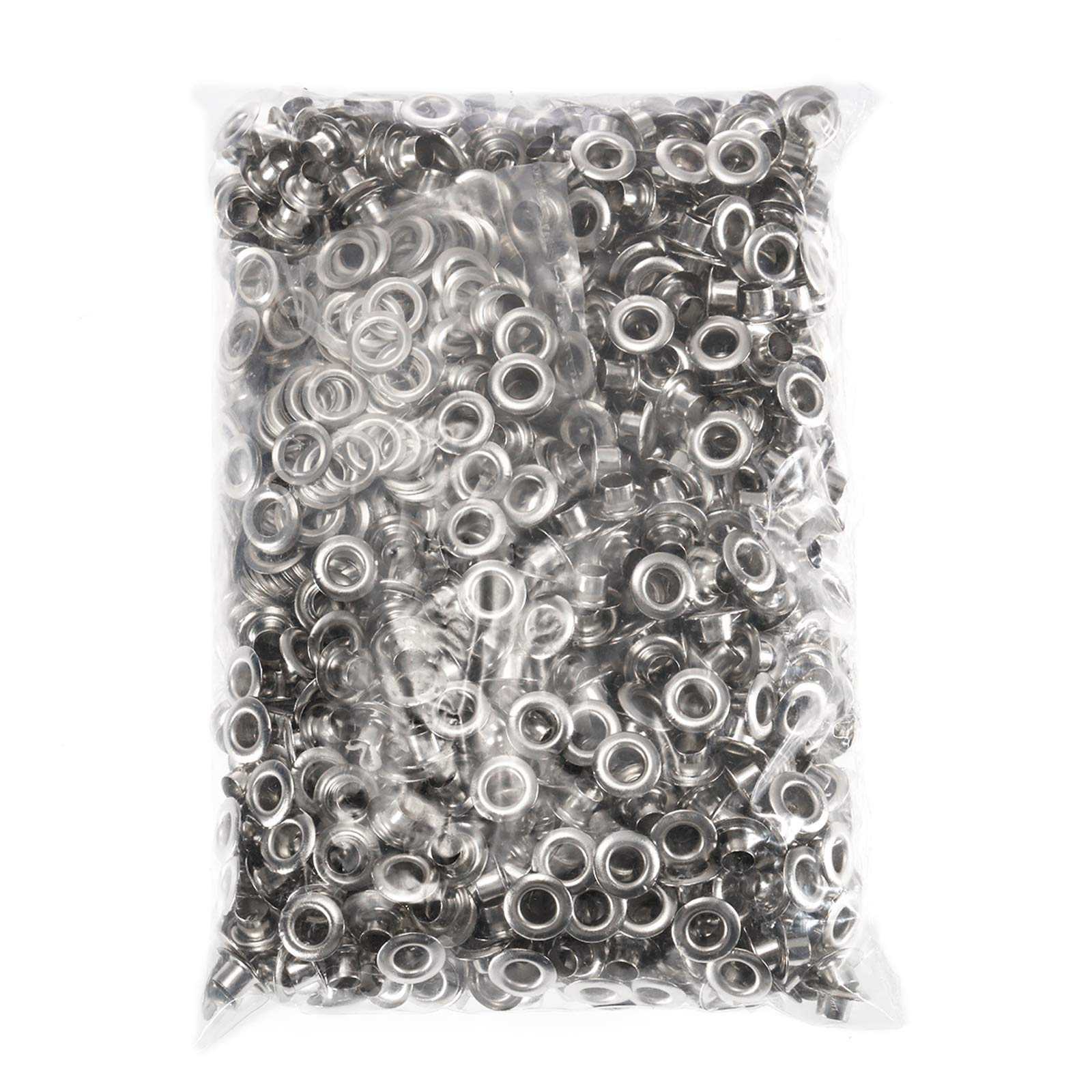 100 Sets 10mm 3/8 Hole Metal Grommets Eyelets Silver Tone for Fabric  Leather Canvas