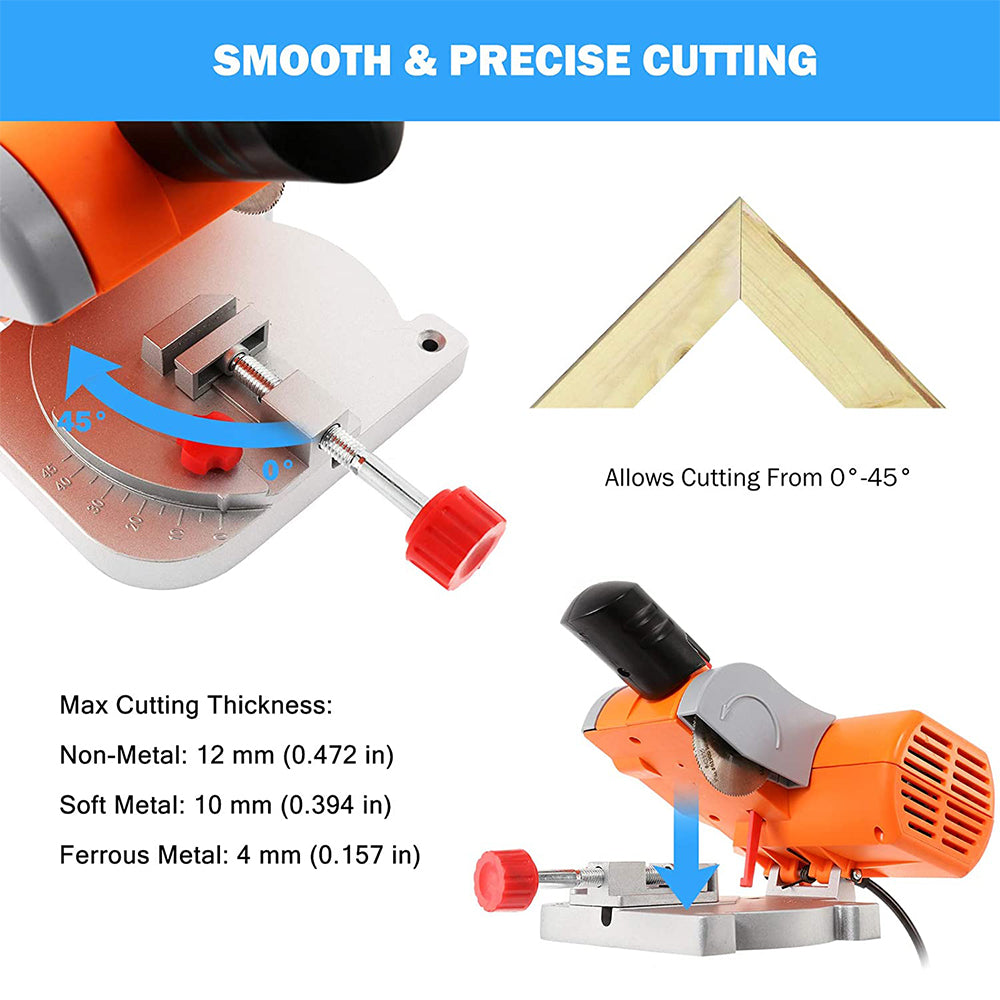Mini Miter Saw Electric Power Table Saw Benchtop Cut-Off Chop Saw Max