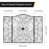 Load image into Gallery viewer, 50X36 inch Decorative Fireplace Screen Outdoor Fireplace Cover Screen 3 Panel Iron Mesh Modern Vintage Art Decor