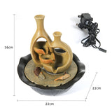 Load image into Gallery viewer, Tabletop Water Fountain Indoor Waterfall Fountain with LED Light, Feng Shui Zen Meditation Calming Water Sound Relaxation Desktop Fountain for Home Bedroom Office Decoration