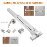 Load image into Gallery viewer, Door Push Bar Panic Exit Device with Exterior Lever, 70cm/27.5” Stainless Steel Commercial Emergency Exit Door Push Bar, Exit Device Parts Door Hardware for 28”-50” Wood Metal Door