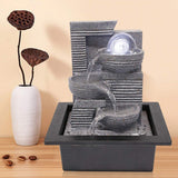 Load image into Gallery viewer, Water Fountain Indoor Fountains with Rolling Ball, Calming Water Sound Feng Shui Zen Waterfall Fountain Relaxion Tabletop Fountains for Home Office Decor