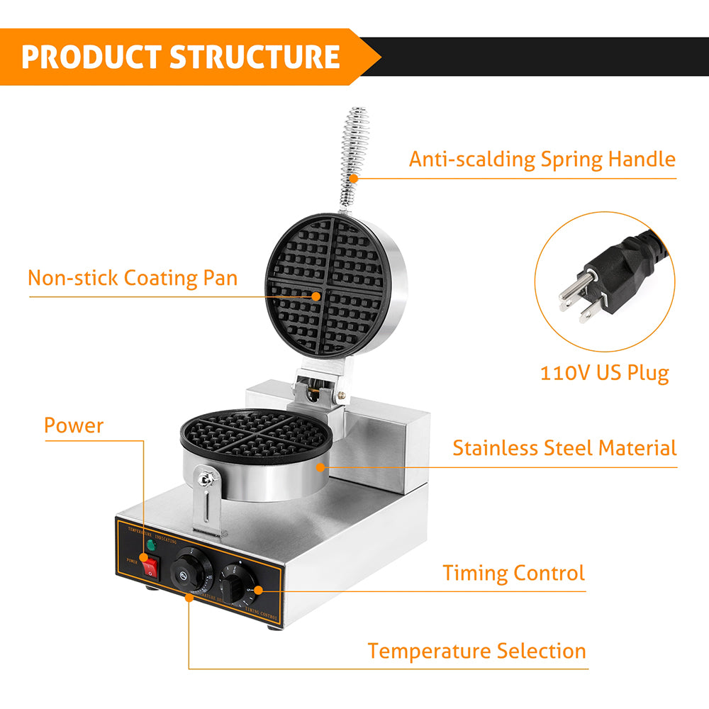 Commercial Waffle Maker, Waffle Iron, Waffle machine