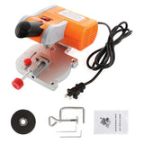 Load image into Gallery viewer, Mini Miter Saw Electric Power Table Saw Benchtop Cut-Off Chop Saw Max 45° Cutting for Crafts Miniatures Metal Wood Plastic Compound Cutter