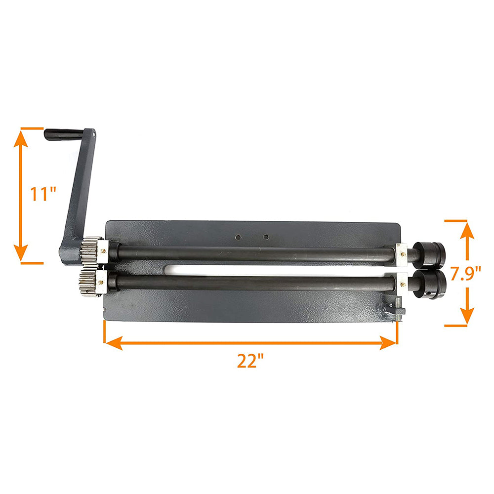 Sheet Metal Bead Roller Machine 18 inch Gear Drive Bench 6 Dies Set