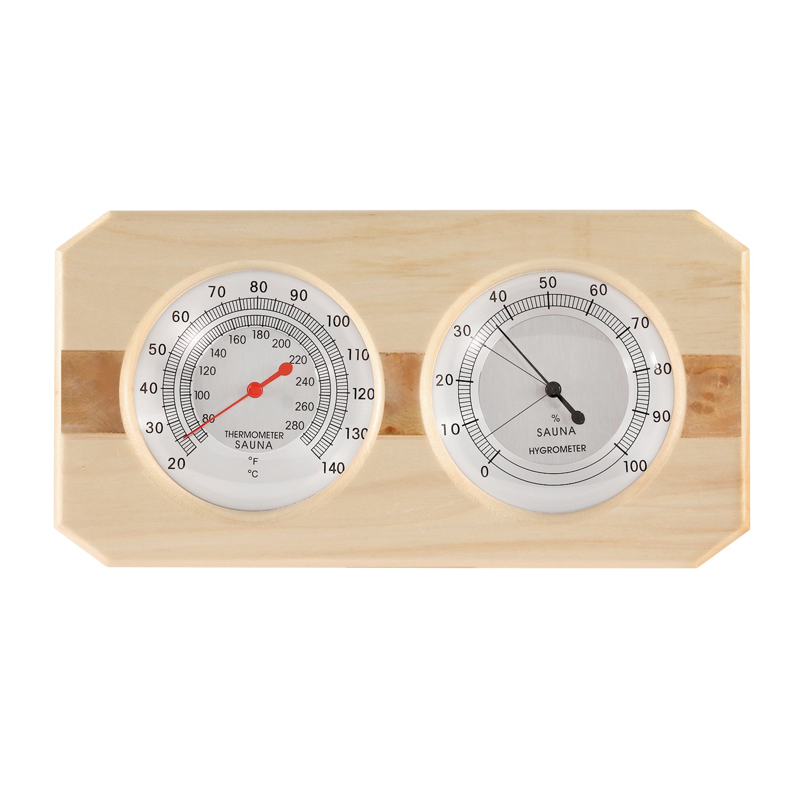 1 Thermometer Hygrometer Indoor Outdoor Measures Temperature Humidity Meter Temp, Beige