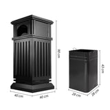Load image into Gallery viewer, Outdoor Trash Can with Locking Lid, Large Outdoor Metal Garbage Can with Lid