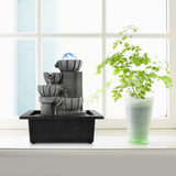 Load image into Gallery viewer, Tabletop Water Fountain Indoor Waterfalls Fountains with Colored LED Light Decorative Feng Shui Tabletop Fountain with Automatic Pump Best Home Gifts